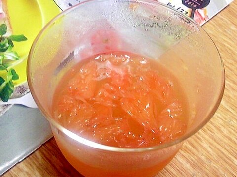 夏にさっぱり☆グレープフルーツゼリー